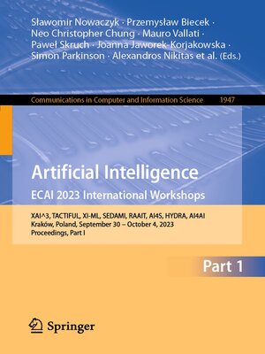 cover image of Artificial Intelligence. ECAI 2023 International Workshops